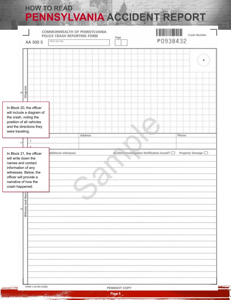 Reading Your Pennsylvania Accident Report pg. 5